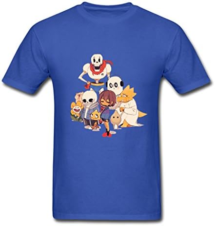 Uk Httsj Royal blue Undertale Sans Frisk Papyrus Flowey Funny Male Tee Shirt Small