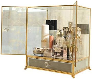収納キャビネットガラス化粧品収納ボックス引き出しジュエリー香水ドレッシングテーブル仕上げ 評価