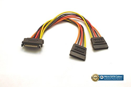 SATA 15 Pin Y Splitter 5 Wire Power Cable