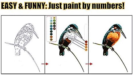 YEESAM ART Paint by Numbers Framed for Adults Beginner Junior Deer Fawn Wearing Flowers 8x12 Inch Linen Canvas Acrylic DIY Number Painting Kits Gifts (Deer) - Image 4