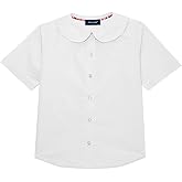 Classroom Girls Short Sleeve Stretch Peter Pan Blouse