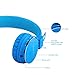Kids Bluetooth Headphones Foldable Volume Limiting Wireless/Wired Stereo On Ear HD Headset with SD Card FM Radio In-line Volume Control Microphone for Children Adults (Blue)thumb 4