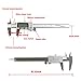 Digital Calipers OKPOW Inch Metric Fractions Conversion Stainless Steel Vernier Gauge 0-6 Inch/150mm with LCD Display Measuring Ruler
