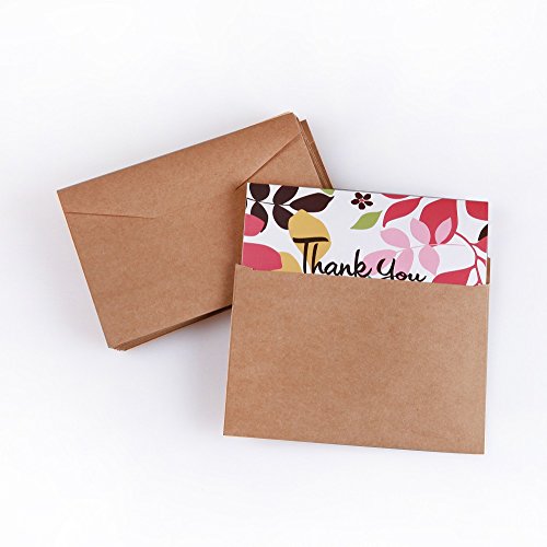 Thank You Cards Greeting Cards with Envelopes - Thank You Notes for Baby Shower, Wedding, Bridal Shower, Business, Anniversary and more - 48 Assorted Bulk Pack - 6 Deisgns Blank Inside 4 x 6 inches