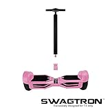 Swagtron T+ Hoverboard Handlebar, Fully Adjustable Carbon Fiber Design made for the Swagtron T3 (Pink)