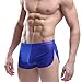 YiZYiF Men's Mesh Boxer Briefs Underwear Transparent Shorts Blue X-Large