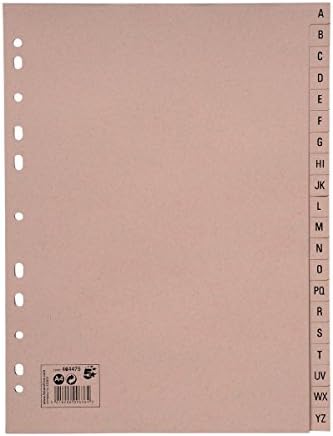 Spicers 5 Star Index A-Z 20-Part 180gsm A4 Buff Manilla