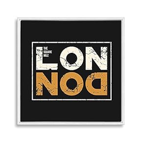 Framed Canvas Wall Art London and NYC Canvas Prints Home Artwork Decoration for Living Room,Bedroom - 16x16 inches