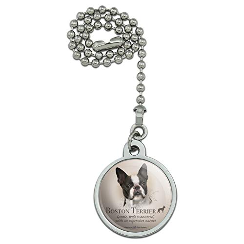 GRAPHICS & MORE Boston Terrier Dog Breed Ceiling Fan and Light Pull Chain