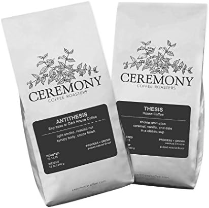 House Coffees Variety Pack - Specialty Ground Coffee Antithesis & Thesis Blends- 2x12oz Bags (French Press - Coarse Grind)