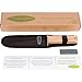 Deluxe XL Hori Hori Garden Knife with Thick Leather Sheath, Black Stainless Steel Blade, and Walnut Handle