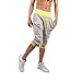Meilaier Men's Capri Pants Cropped Pants Casual Slim Fit Harem Short Pant
