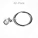 Alytimes 42-Pack Silver Metal Curtain Rings with Clips (1