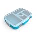 Bentgo Kids Brights Tray (Turquoise) with Transparent Cover - Reusable, BPA-Free, 5-Compartment Meal Prep Container with Built-In Portion Control for Healthy At-Home Meals and On-the-Go Lunches primary