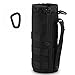 FUNANASUN Tactical Water Bottle Pouch, Drawstring Military H2O Molle Water Bottle Holder Bag Mesh Hydration Carrier Black