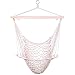 Z ZTDM Hanging Hammock Chair Swing Seat with Soft Cotton Rope, Sturdy Wood Bar, 300lbs Capacity for Indoor Outdoor Bedroom Garden Yard Patio Porch (Beige) primary