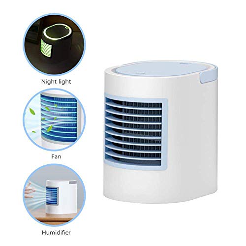 4-in-1 portable air conditioner, personal space air-cooled humidifier, USB mini air cooler, 3-speed evaporation fan, fast cooling home desk bedroom outdoor car