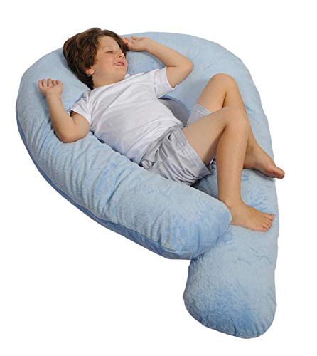 Moonlight Slumber Kids Comfort-U - Body Pillow for Kids + Light Blue Plush Pillow Cover