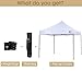 SUPERJARE Pop-up Canopy, 4 Weight Bags and a Wheeled Carry Bag, 10 Ft x 10 Ft Commercial Shelter, Outdoor Instant Folding Tent, Heavy Duty - White