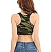 bluensquare Racer Back Sports Bra for Women Camouflage/Leopard Removable Pad Yoga Gym Fitness Crop Top