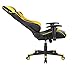 Turismo Racing Ancora Series Gaming Chair Black and Yellow Ergonomic Gaming Bucket Lumbar Support Executive Computer