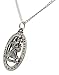 Oval Saint Christopher Necklace in Solid Sterling Silver Protect Us Cut Out Medal 29.00x20.00 MM