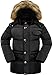 Valuker Men's Down Coat With Fur Hood With 90% Down Parka Puffer Jacket