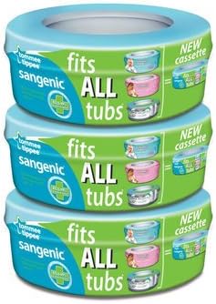 Tommee Tippee Sangenic Nappy Disposal System Refills Cassettes Triple Pack 3 Special Gift Fast Shipping and Ship Worldwide