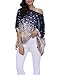 iNewbetter Womens Floral Batwing Sleeve Beach Loose Blouse Tunic Tops 288