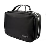 Premium Hanging Toiletry Bag Travel Kit for Men and Women | XL (34"x11") | Leak Proof | Clear Pockets | Detachable Compartment | Black