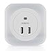 AVANTEK LED Night Light Plug-and-Play Automatic Wall Lights with Dusk to Dawn Sensor and Dual USB Ports