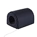 PawHut Dome Heated Cat House Portable and Waterproof Pet Shelter for Kitty in Winter, Black