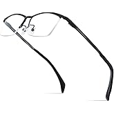 FONEX Pure Titanium Glasses Frame Men Semi Rimless Square Eyeglasses Eyewear DTX416