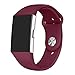 GHIJKL Sports Band Compatible Fitbit Charge 2, Soft Silicone Replacement Wristband for Fitbit Charge 2,Women Men, Small, Wine Red