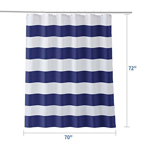 AmazerBath Fabric Shower Curtain Liner, Washable Polyester Cloth Shower