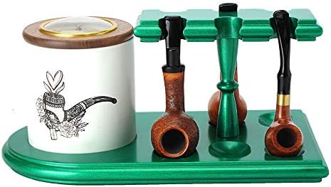MUXIANG Wooden Tobacco Pipe Shelf Stand Holder Rack for 6 Pipes (Jar and Pipe not Included) (FA0073LS)