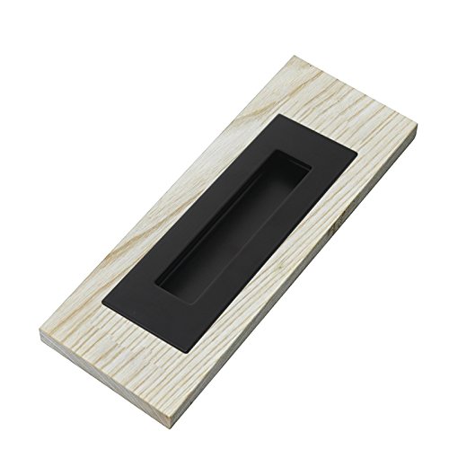 Door Hardware Probrico 6 Black Rectangular Flush Pull Stainless
