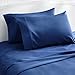 Amazon Basics 400 Thread Count Sheet Set, King, Navy