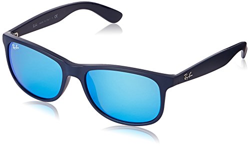 Ray-Ban Andy - Matte Blue Frame Blue Mirror Lenses 55mm Non-Polarized
