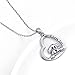 DAOCHONG Mom Gifts 925 Sterling Silver I Love You Heart Dog Pendant Necklace for Women, 18