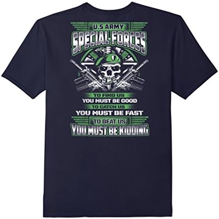Men's Special Forces Clothing: U.S Army Special Forces T-shirt Medium Navy