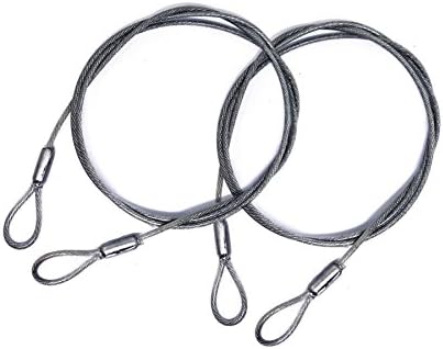 CleverTraveler 2 PACK Luggage Lock Safety Cable - Lightweight 7X7 Braided Stainless Steel, 48" long