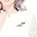 Glamorousky Elegant Flower Brooch with Silver and Purple Austrian Element Crystals