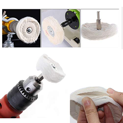 SHININGEYES Polishing Wheel for Drill 4 Pack, Buffing Wheel Polisher