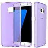 Galaxy S7 Edge Case, Tauri [Scratch Resistant] Ultra Slim Thin Clear Flexible Soft TPU Protective Case Cover for Samsung Galaxy S7 Edge - Purple