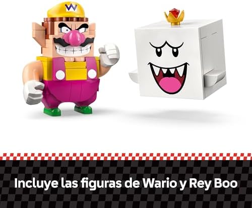 Super Mario: Mario Kart – Wario e King Boo - Brinquedo Interativo com 2 Carros e 2 Figuras - Presente com Personagens Nintendo para Rapazes e Raparigas 8+ Anos 72038