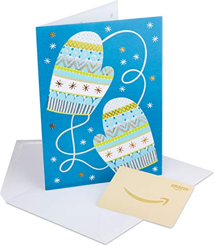 Amazon.com Gift Card in a Premium Greeting Card by American Greetings (Holiday Mittens Design)