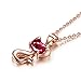 BRILLA Swarovski Elements Crystal Gifts Fashion Jewelry Pendant Necklace for Women (Red Cat)