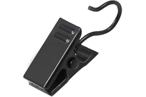 Coideal Small Curtain Clips Hooks, 100 Pack Black Metal Patio Awning Light Clips Hanger Stainless Steel for Hanging Outside Christmas String Lights, Drape Track, Indoor Outdoor Art Craft Display