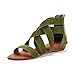 DREAM PAIRS Women's Elastica8 Summer Fashion Design Ankle Low Wedges Sandals
